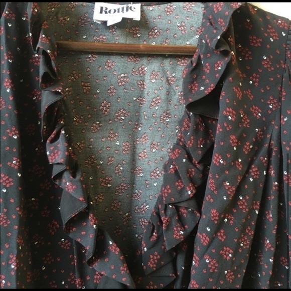 RARE Rouje Chrystale Wrap Mini Floral Dress size 4 - Picture 8 of 12